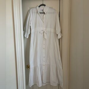 Holly Shae White Seersucker Catherine Dress M/L